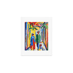 A Witness To Your Life's Journey, Tropical Travel Couple People Summer, Colorful Eclectic Bohemian Contemporary Painting Palm Trees Art Print Gallery Image 1