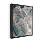 Agate Glow, Abstract Nature Rocks Photography, Texture Graphic Subdued, Grey Pink Geometric Pattern, Eclectic Contemporary Modern Boho Framed Canvas Print Gallery Image 2