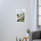 Apricity, Scenic Neutral Pastel Nature Travel Photography, Mountains Exotic Birds Landscape Path Art Print Gallery Image 3