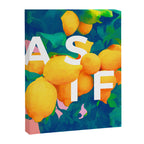 As If. | Typography Attitude Confidence Quote | Lemon Garden Botanical Vintage Quirky Lettering Canvas Print Gallery Image 6
