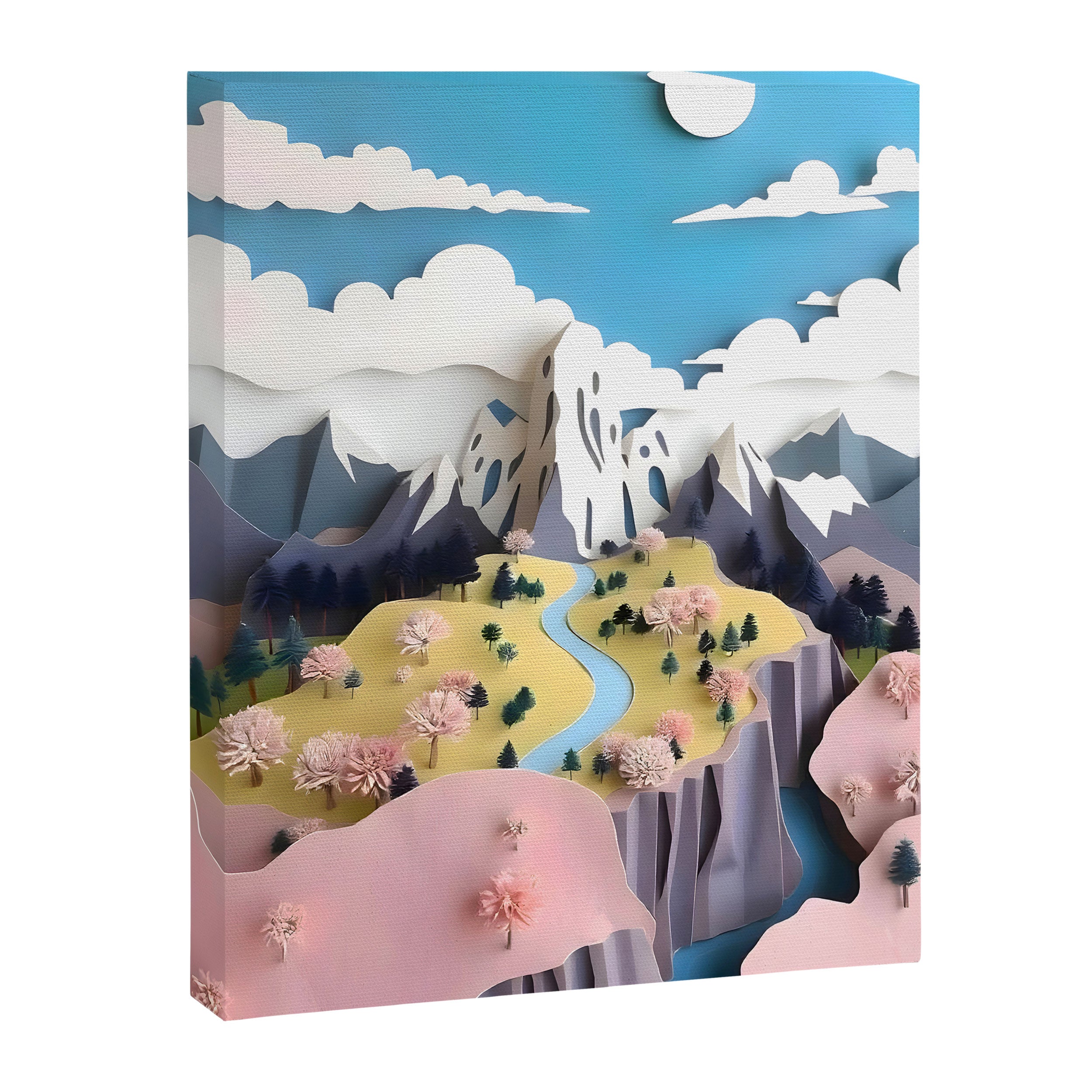 Assemblage Pastel Valley Canvas Print Gallery Image 6