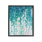 Average Absence, Botanical Minimal Nature Creepers Plants, Tropical Watercolor Bohemian Painting Framed Canvas Print Gallery Image 6