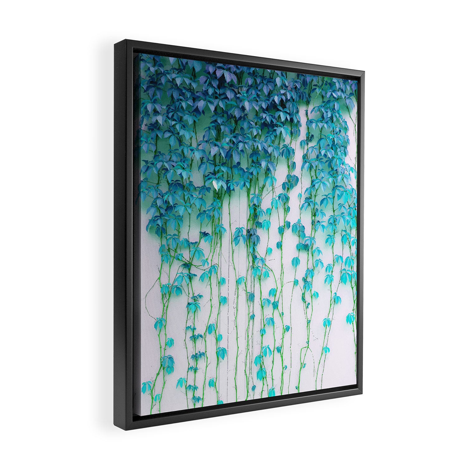 Average Absence, Botanical Minimal Nature Creepers Plants, Tropical Watercolor Bohemian Painting Framed Canvas Print Gallery Image 2