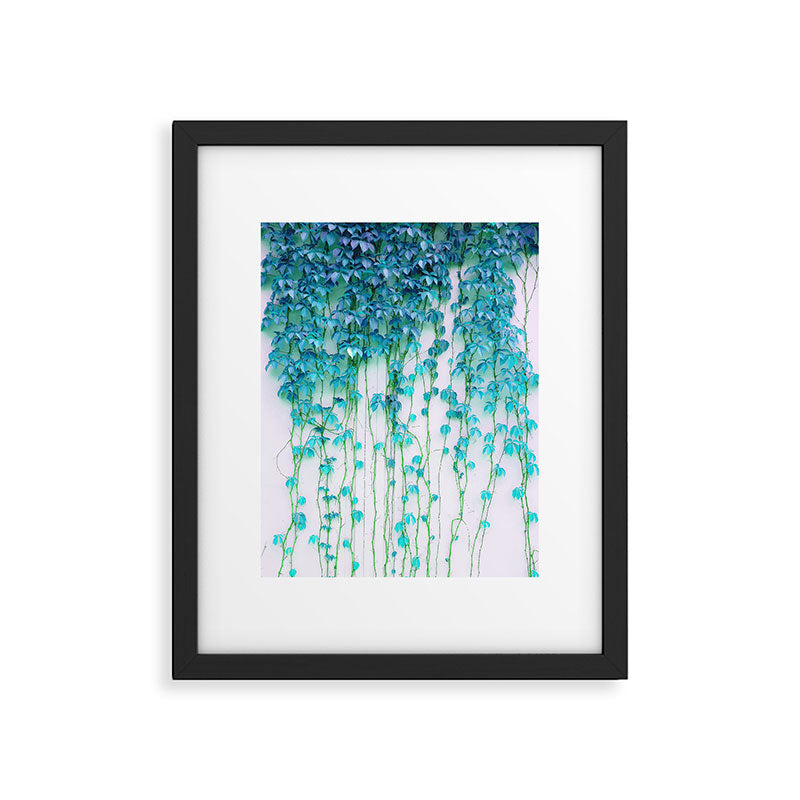 Average Absence, Botanical Minimal Nature Creepers Plants, Tropical Watercolor Bohemian Painting Framed Art Print Gallery Image 5