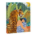 Awaken The Tiger Within Illustration, Wildlife Nature Wall Decor, Jungle Human Nature Connection Canvas Print Gallery Image 6
