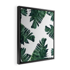 Banana Leaf Watercolor Painting, Tropical Nature Botanical Palm Illustration Bohemian Minimal Luxe Framed Canvas Print Gallery Image 2