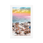 Beach Day, Travel Photography Digital Wall Decor, Tropical Beach Island Collage Art Print Gallery Image 1