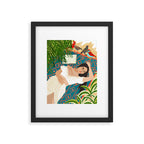 Beach. Read. Sleep. | Boho Woman Sea Beachy Travel | Summer Birds Sand Picnic Ocean Vacation Framed Art Print Gallery Image 5