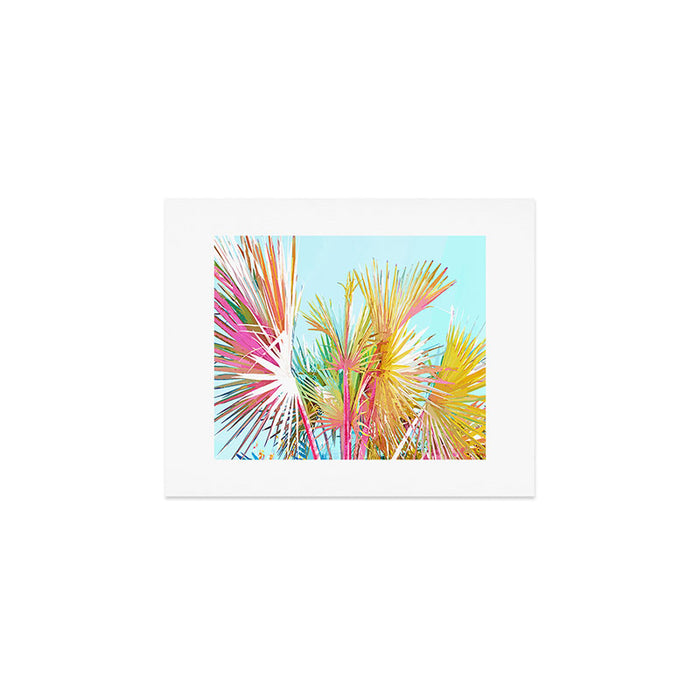 Beachy Pastel Palm Jungle | Botanical Digital Painting | Nature Plants Tropical Boho Blush Art Print Gallery Image 1