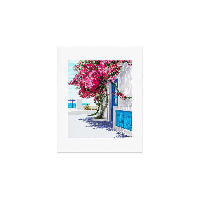 Better days are on their way | Greece Santorini Island Travel | Summer Architecture Positivity Art Print Gallery Image 1