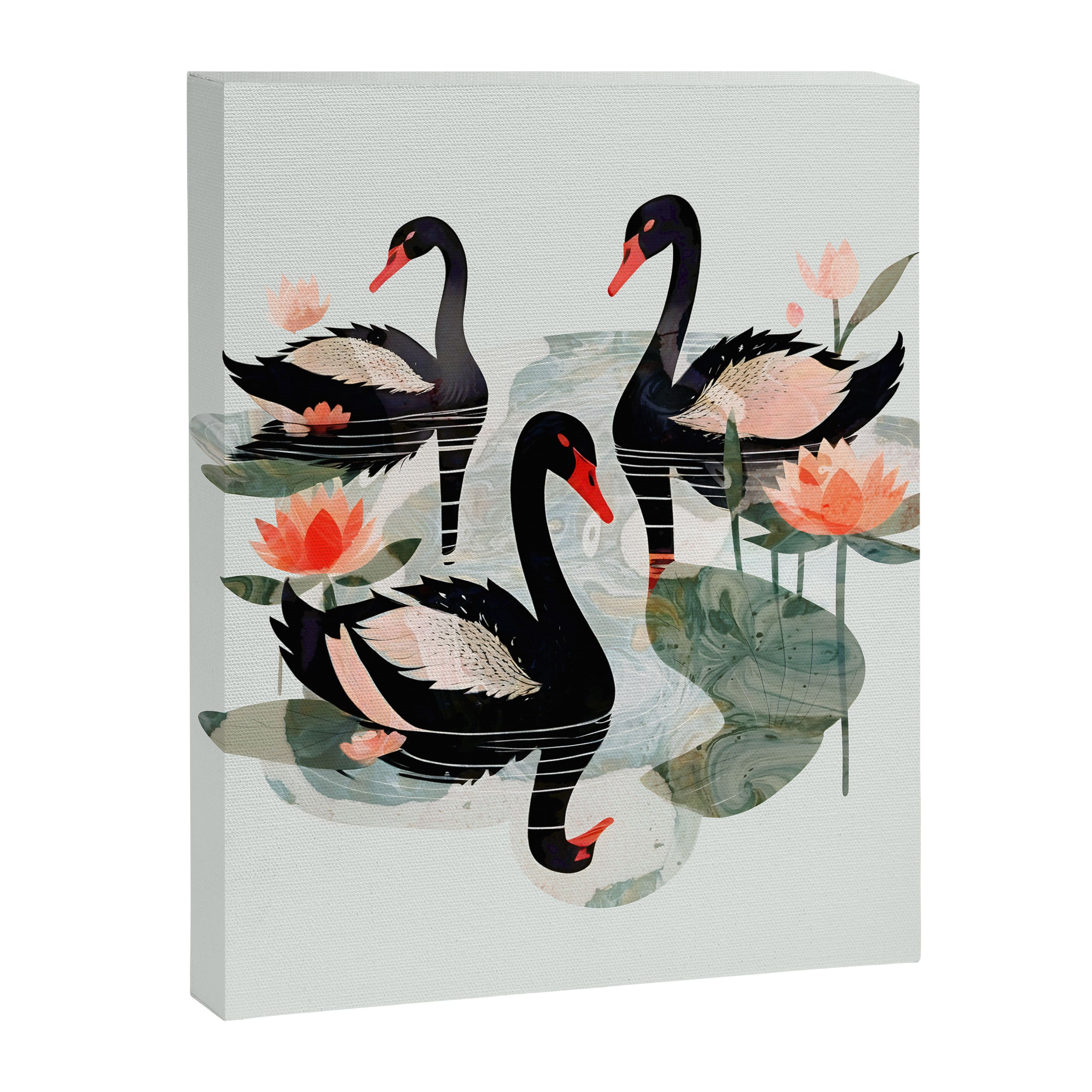 Black Swans Canvas Print Gallery Image 6