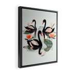 Black Swans Framed Canvas Print Gallery Image 2