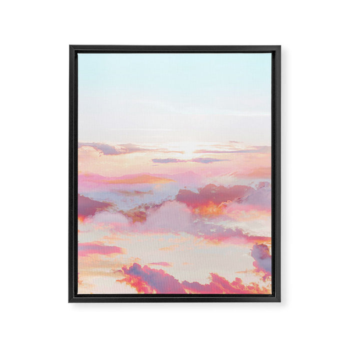 Blush Clouds #digital #photography Framed Canvas Print Gallery Image 1