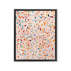 Blush Terrazzo | Pink Eclectic Speckles | Abstract Confetti Painting | Chic Bohemian Illustration Framed Canvas Print Gallery Image 6