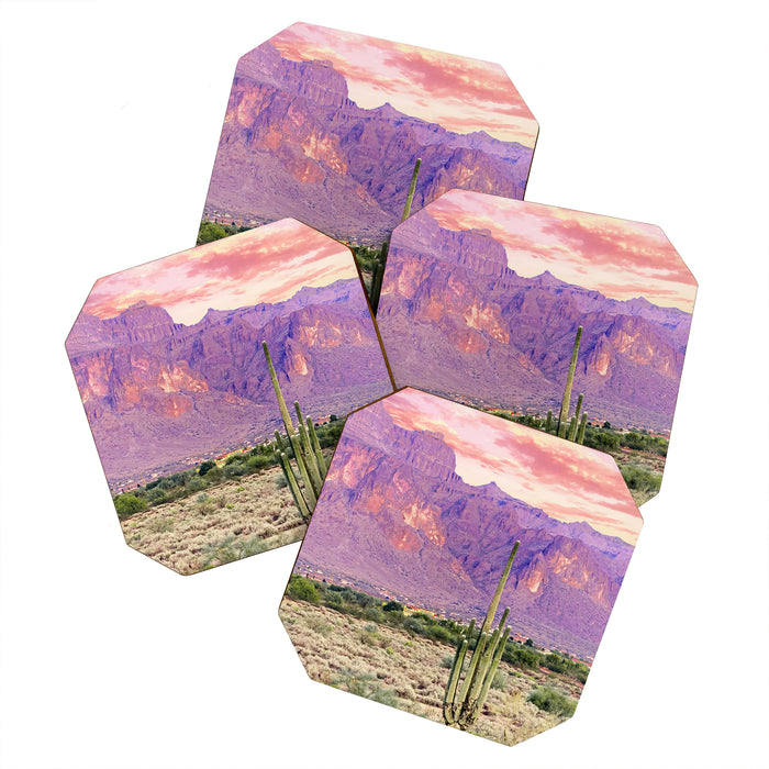 Cactus Sunset #digitalart #nature Coaster Gallery Image 1