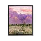 Cactus Sunset #digitalart #nature Framed Canvas Print Gallery Image 6