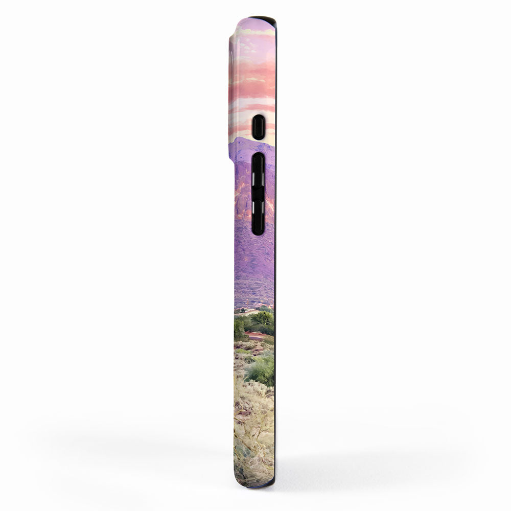Cactus Sunset #digitalart #nature iPhone Case Gallery Image 2