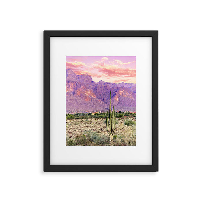 Cactus Sunset #digitalart #nature Framed Art Print Gallery Image 1