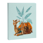Camel Ride, Modern Bohemian Eclectic Animals, India Culture Travel Palm Desert Painting Canvas Print Gallery Image 6