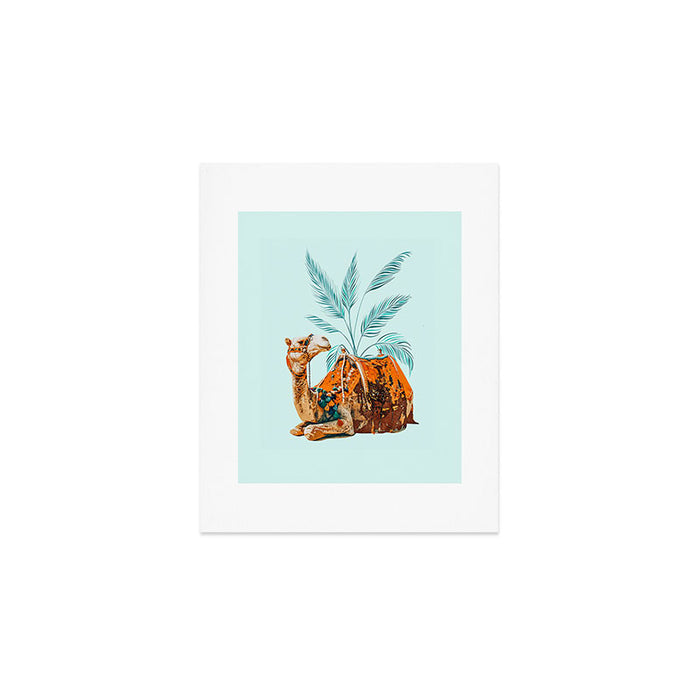 Camel Ride, Modern Bohemian Eclectic Animals, India Culture Travel Palm Desert Painting Art Print Gallery Image 1