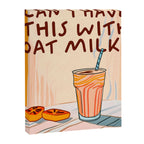 Can I Have this With Oat Milk? | Coffee Typography Lactose No Dairy Funny Quote, Eclectic Contemporary Boho Lettering Words Vegan Phrase Canvas Print Gallery Image 6