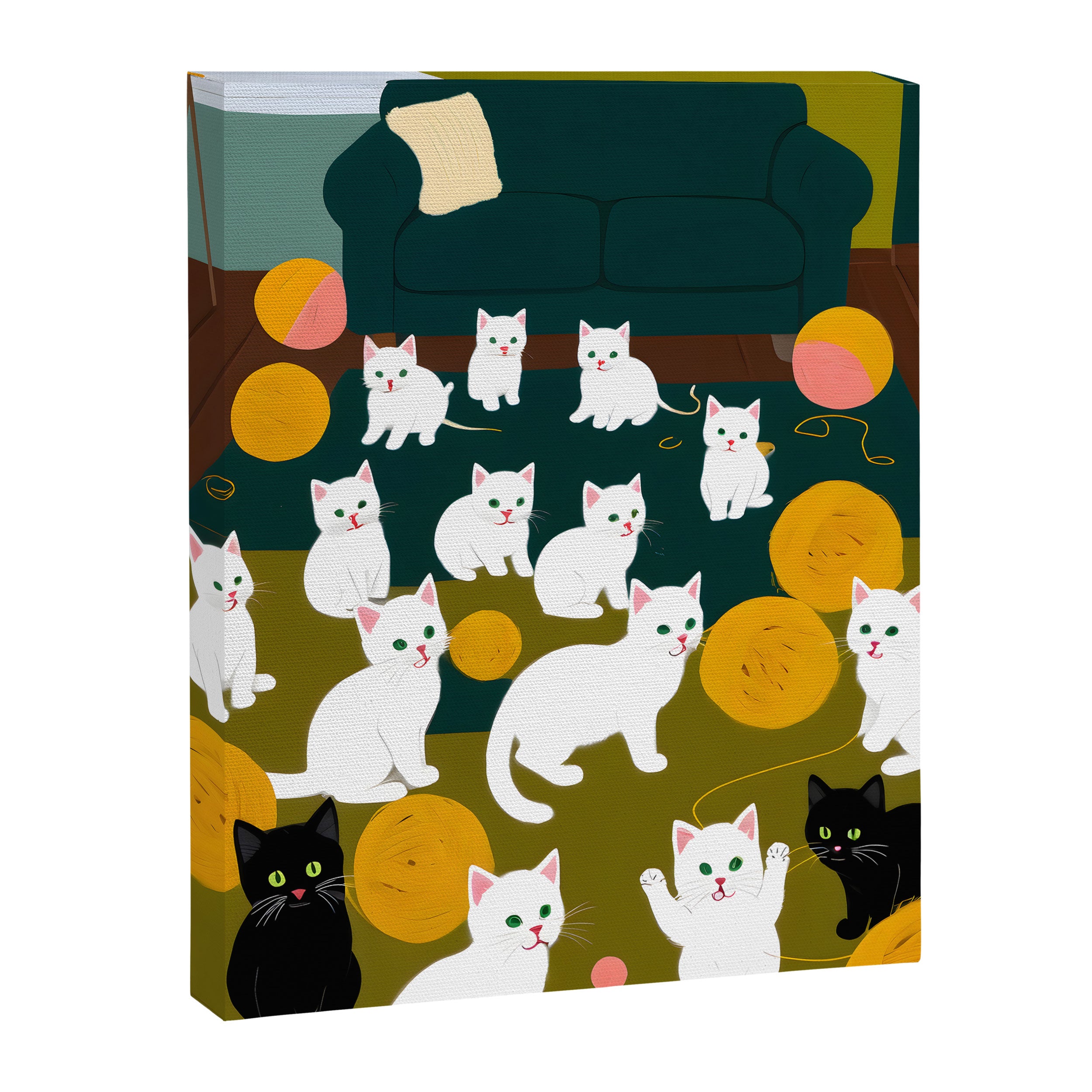 Cats And Wool Canvas Print Gallery Image 6