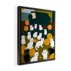Cats And Wool Framed Canvas Print Gallery Image 2