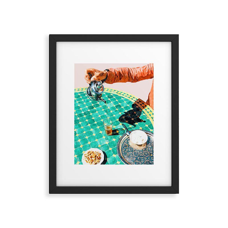Chai, India Culture & People Painting, Exotic Travel Places Tea Bohemian Colorful Morocco Turkish Framed Art Print Gallery Image 4