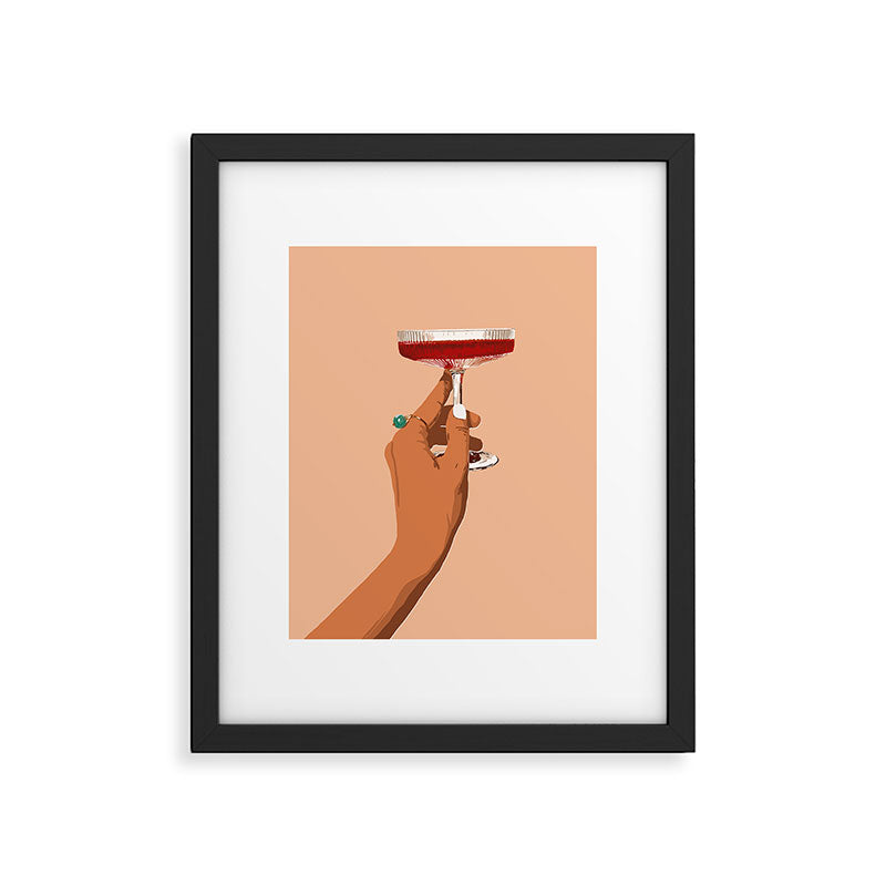 Cheers to Love, Laughter & Happily Ever After #painting #illustration Framed Art Print Gallery Image 4