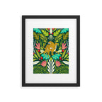 Cheetah Couple Illustration, Wild Cat Jungle Nature, Mandala Painting, Wildlife Tropical Tiger Framed Art Print Gallery Image 4