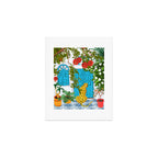 Cheetah Villa Architecture, Tropical Greece Jungle Animals, Botanical White Building & Boho Leopard Art Print Gallery Image 1