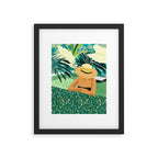 Chill, Modern Bohemian Black Woman Travel Illustration | Terrazzo Tropical Swimming Pool Fashion Framed Art Print Gallery Image 5