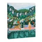 Chilling by the pool with my leopard Tropical Jungle Nature Wildlife Bohemian Morocco Travel Canvas Print Gallery Image 6