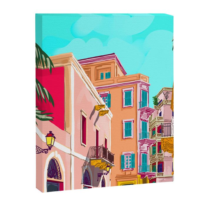 Colorful Houses Canvas Print Gallery Image 1