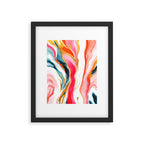 Colorgasmic Marble, Abstract Resin Fluid Painting, Contemporary Eclectic Agate, Bohemian Pink Blue Modern Boho Framed Art Print Gallery Image 5