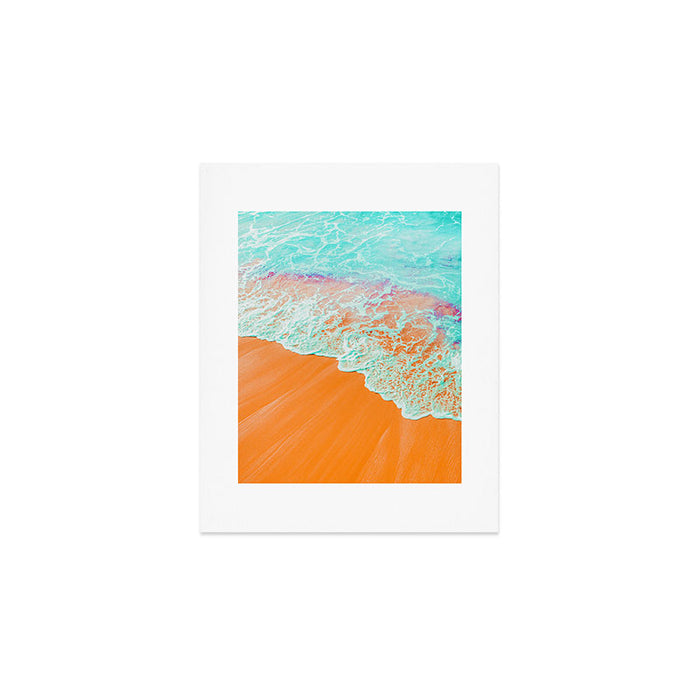 Coral Shore, Ocean Beach Photography, Summer Sea Sand Waves Art Print Gallery Image 1