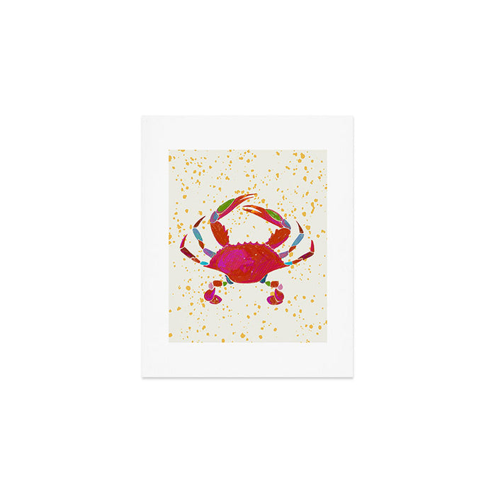 Crab By The Golden Tide Art Print Gallery Image 1