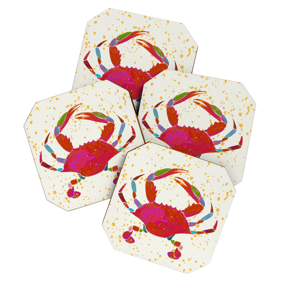 Crab By The Golden Tide Coaster Gallery Image 1