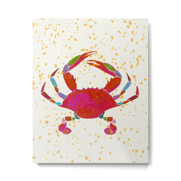 Crab By The Golden Tide Metal Print Gallery Image 1