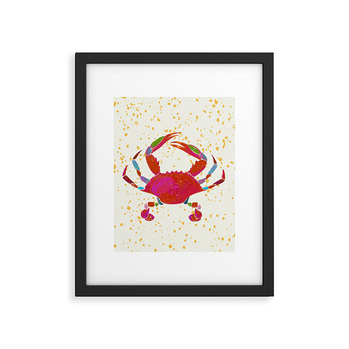 Crab By The Golden Tide Framed Art Print Gallery Image 1