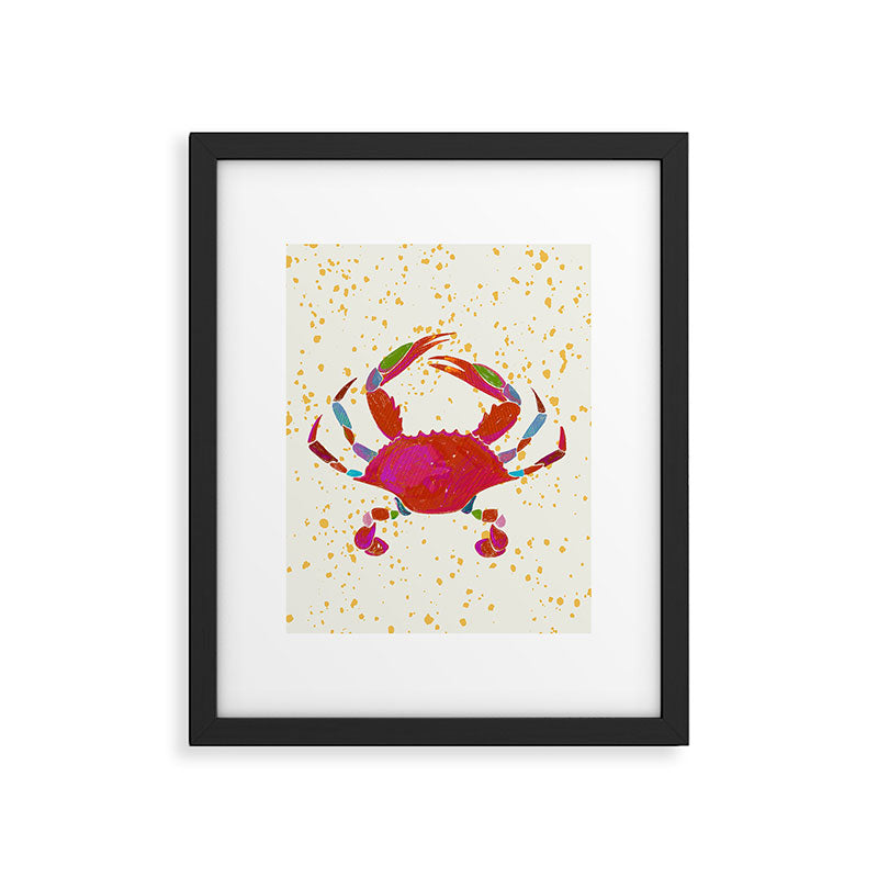 Crab By The Golden Tide Framed Art Print Gallery Image 5