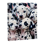 Dalmatian Love, Cute Puppies Dogs Pets, Animals Domestic Photography Siblings, Adorable Family Polka Dots Spotted  Canvas Print Gallery Image 6