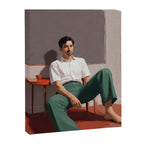 Dolce Far Niente, The sweetness of doing nothing, man sitting idle living in the moment, slow living calm peace of mind, positivity mindset slow down Canvas Print Gallery Image 8