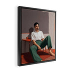 Dolce Far Niente, The sweetness of doing nothing, man sitting idle living in the moment, slow living calm peace of mind, positivity mindset slow down Framed Canvas Print Gallery Image 2