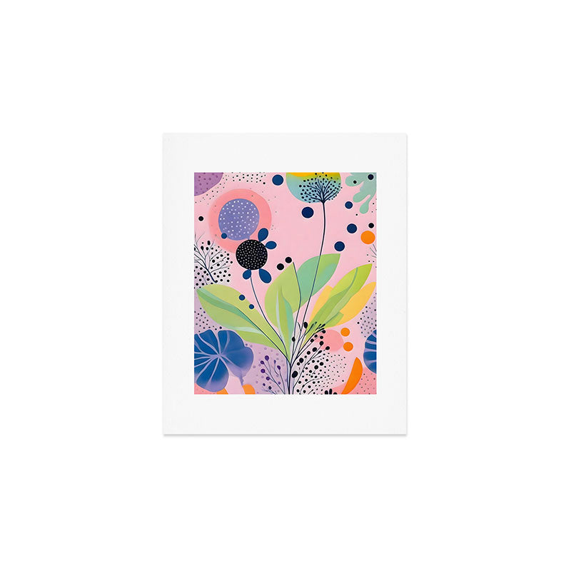 Dream Botanicals, Plants Nature Vintage Illustrations, Eclectic Garden Bohemian Painting, Floral Spring Summer Blossom Blush Art Print Gallery Image 1