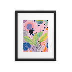Dream Botanicals, Plants Nature Vintage Illustrations, Eclectic Garden Bohemian Painting, Floral Spring Summer Blossom Blush Framed Art Print Gallery Image 5