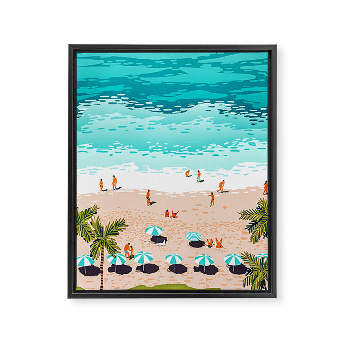 Dream in Colors Borrowed From The Sea | Ocean Tropical Beachy Summer | Swim Surf Travel Vacation Framed Canvas Print Gallery Image 1