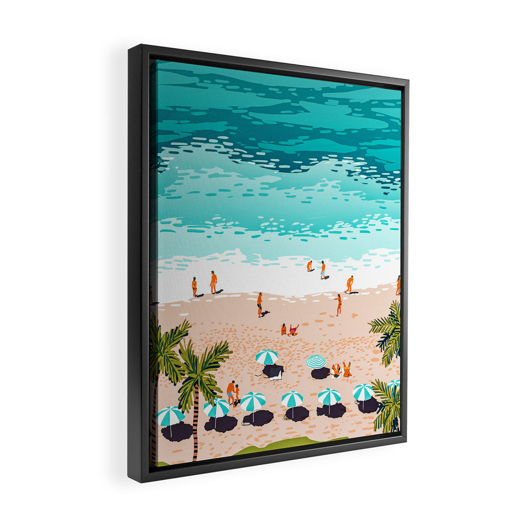 Dream in Colors Borrowed From The Sea | Ocean Tropical Beachy Summer | Swim Surf Travel Vacation Framed Canvas Print Gallery Image 2