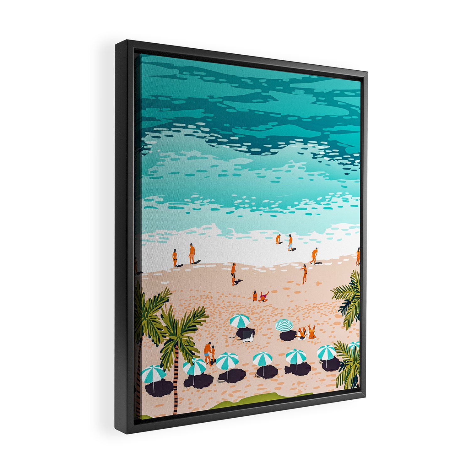 Dream in Colors Borrowed From The Sea | Ocean Tropical Beachy Summer | Swim Surf Travel Vacation Framed Canvas Print Gallery Image 2