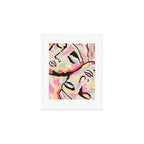 Emotional Orientation, Abstract Face Line Art Drawing Sketch, Mental Wellness Eclectic Painting, Bohemian Positivity Good Vibes Growth Peace Art Print Gallery Image 1